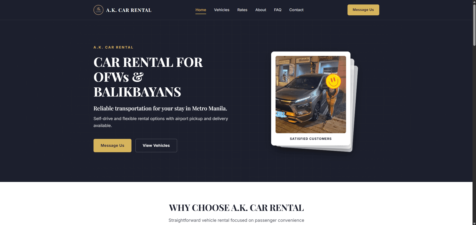 AK Car Rentals Demonstration